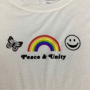 Aeropostale Classic Crew T Shirt Peace & Unity XL Juniors